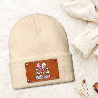 Bunny - Personalized Leather Knitted Beanie SBLKBLM2220M