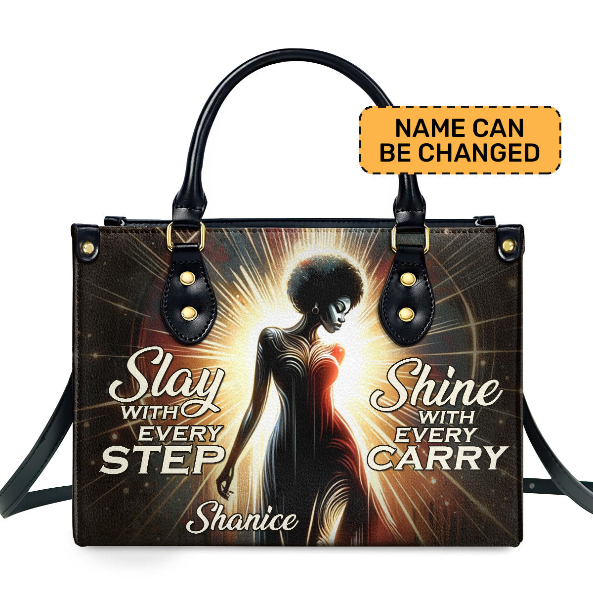 Slay And Shine - Personalized Leather Handbag SB306