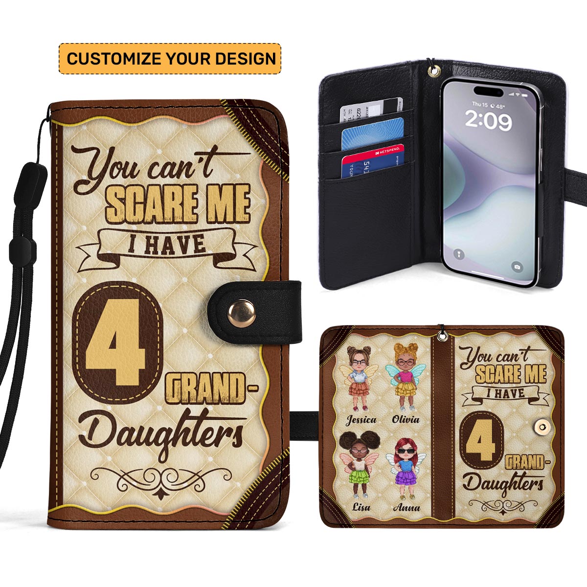 You Can't Scare Me - Personalized Wallet Case SBWACLTN1164L