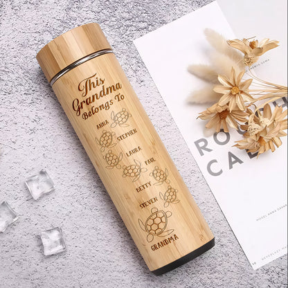 This Grandma Belongs To - Personalized Stainless Bamboo Tumbler