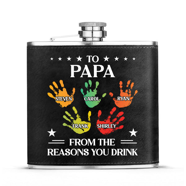 From The Reason You Drink - Personalized Leather Flask