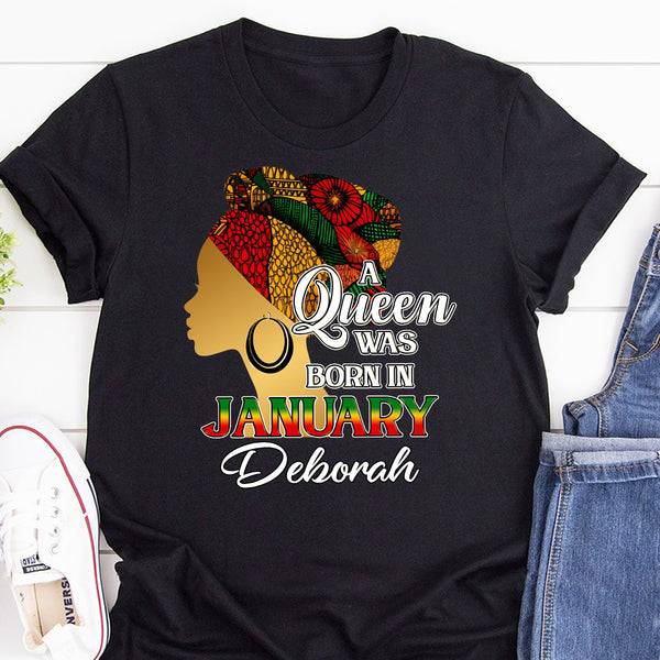 A Beautiful Black Queen - Personalized 2D Unisex T-shirt