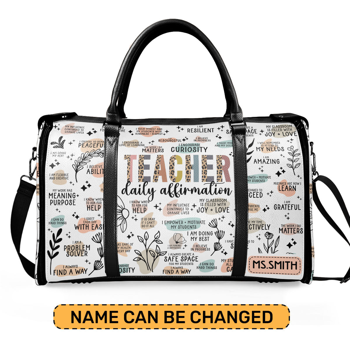 Teacher I Always Find A Way Duffle Bag - Personalized Leather Duffle Bag SBDFLN1639M