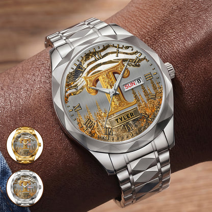 Name Initial Alphabet - Personalized Men's Wrist Watch