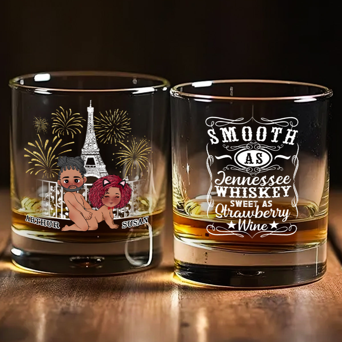 You Are As Smooth As - Personalized Round Whiskey Glass