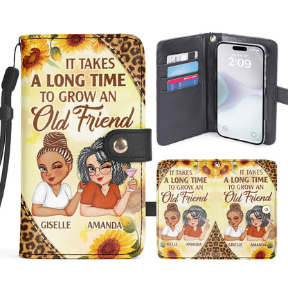 It Takes A Long Time To Grow Old Friends - Personalized Wallet Case