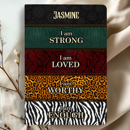 I Am Worthy - Personalized Leather Cover Notebook