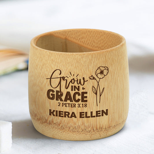 Grow In Grace - Personalized Bamboo Cup