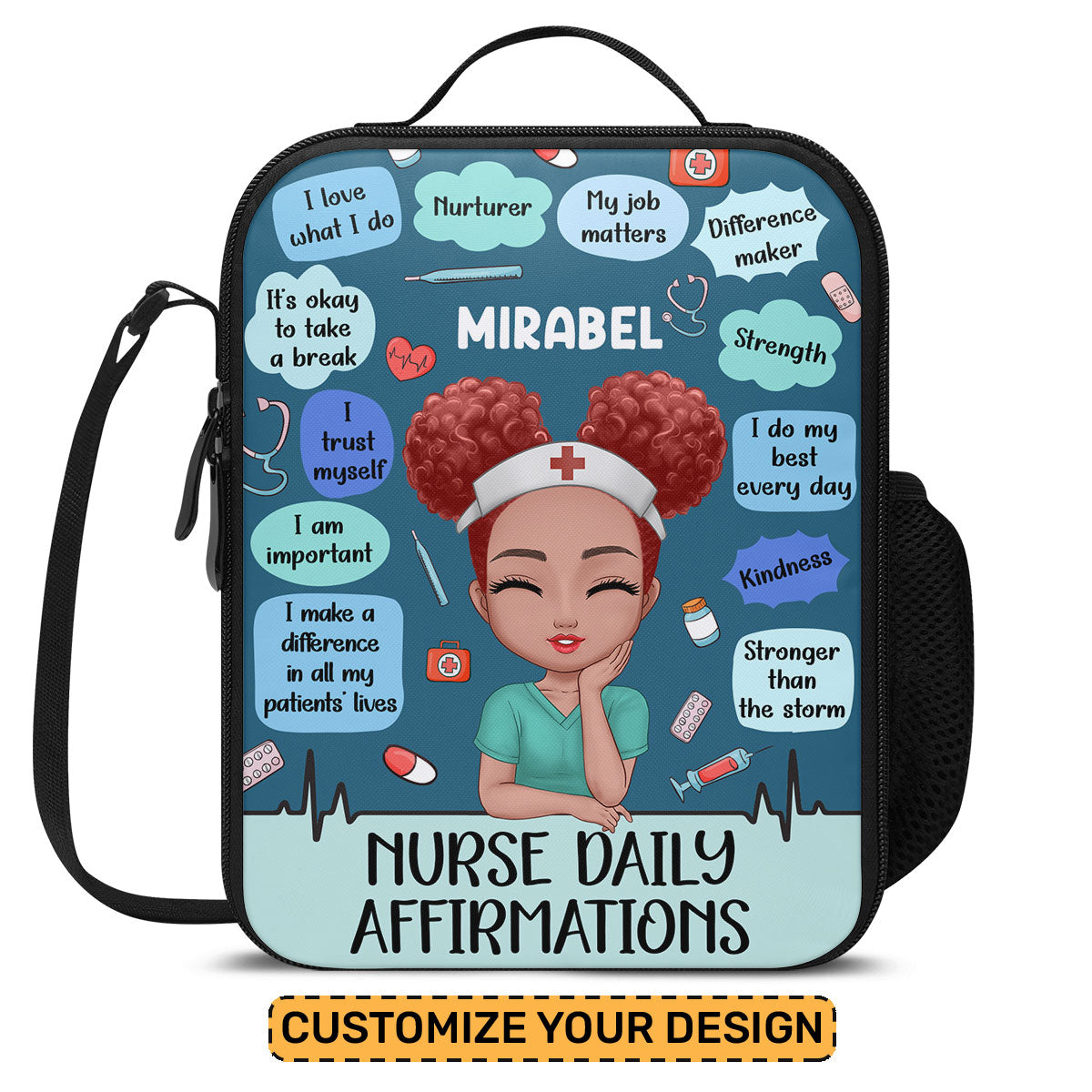 Nurse Daily Affirmations - Personalized Lunch Box Bag SBLBBLN1670L