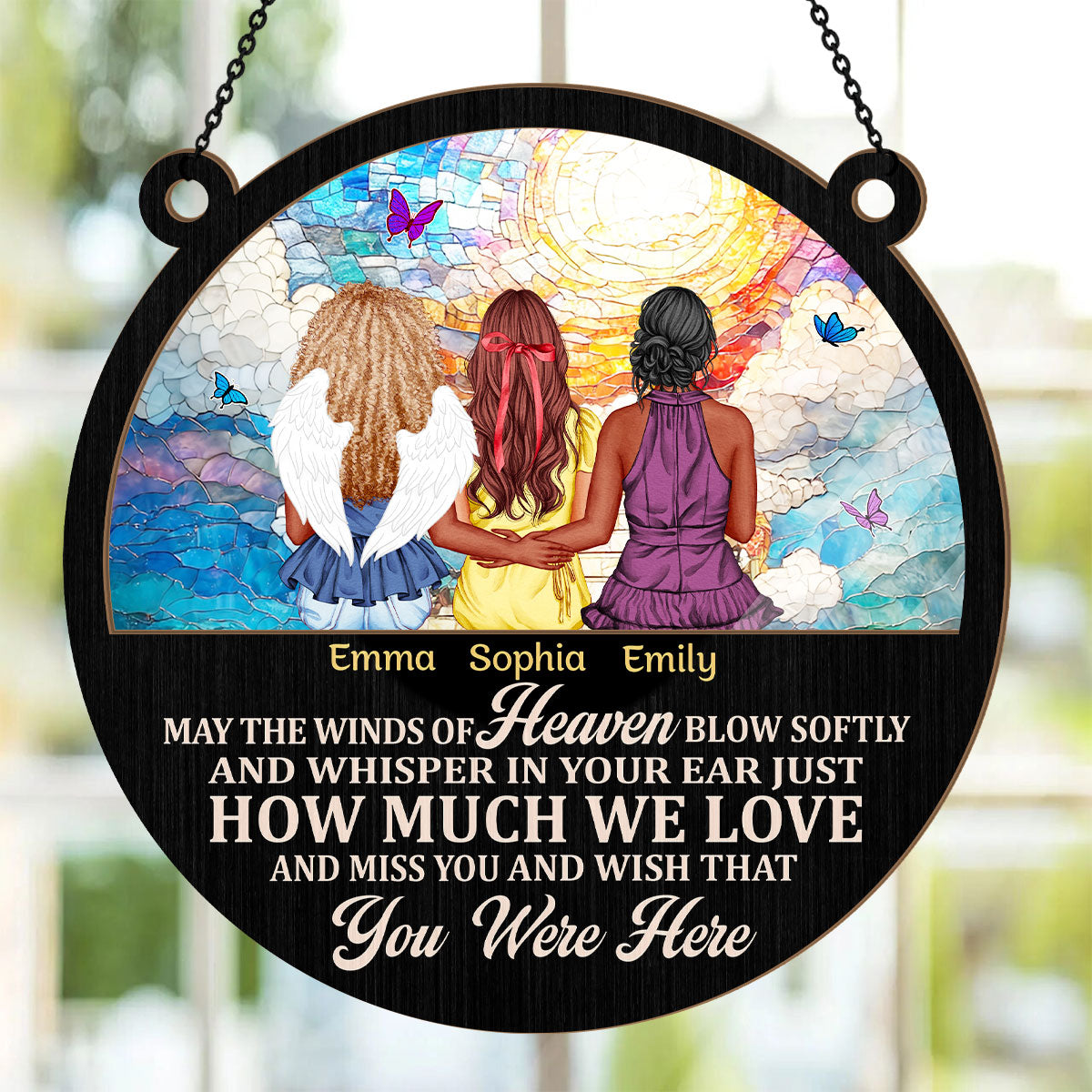 Wish That You Were Here - Personalized Window Hanging Suncatcher