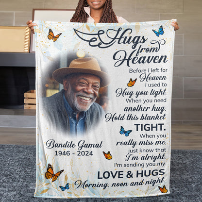 Hugs From Heaven - Personalized Fleece Blanket