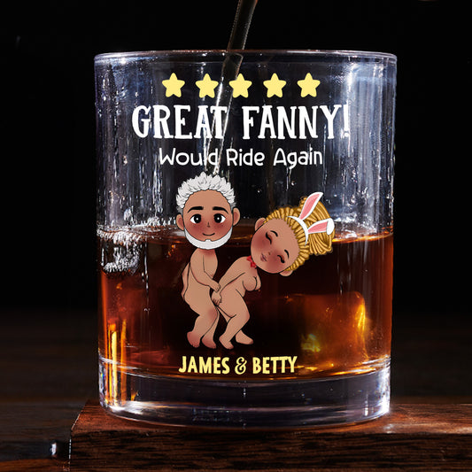 Great Fanny - Personalized Round Whiskey Glass