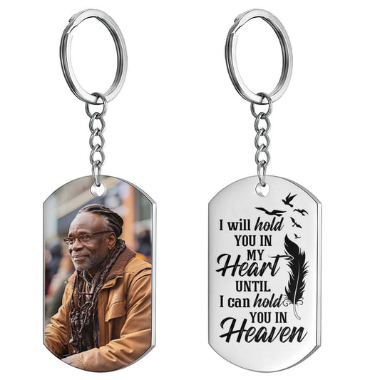 I'll Hold You In My Heart - Personalized Stainless Steel Keychain