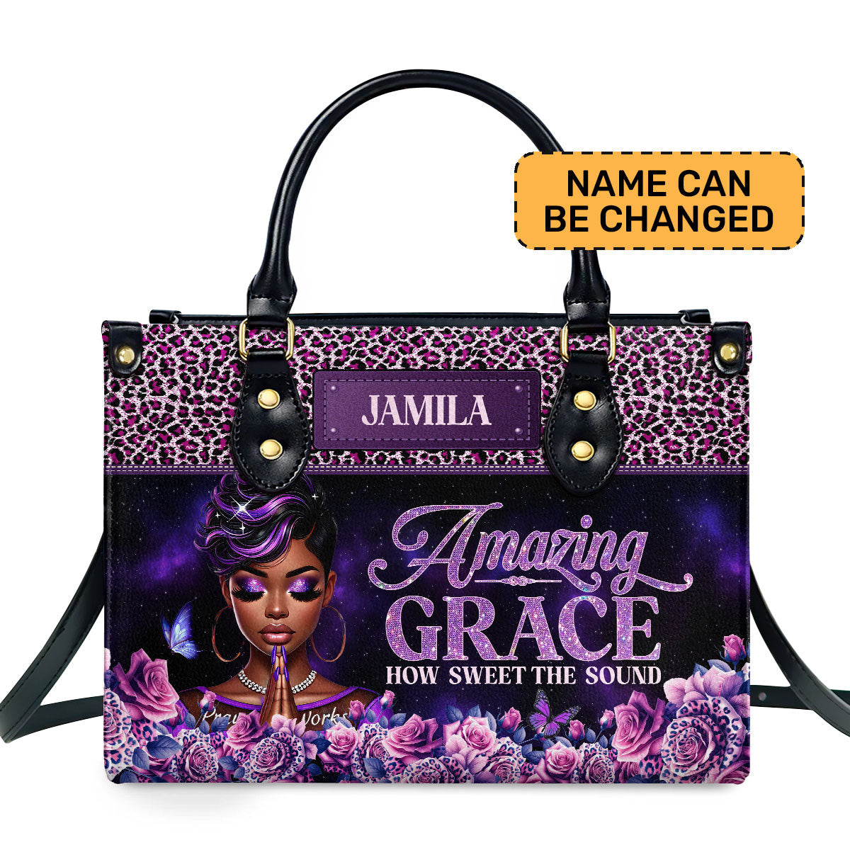 Amazing Grace - Personalized Leather Handbag SBLHBLM1452M