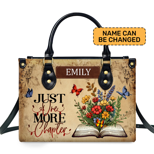 Just One More Chapter - Personalized Leather Handbag SBLHBLM931L