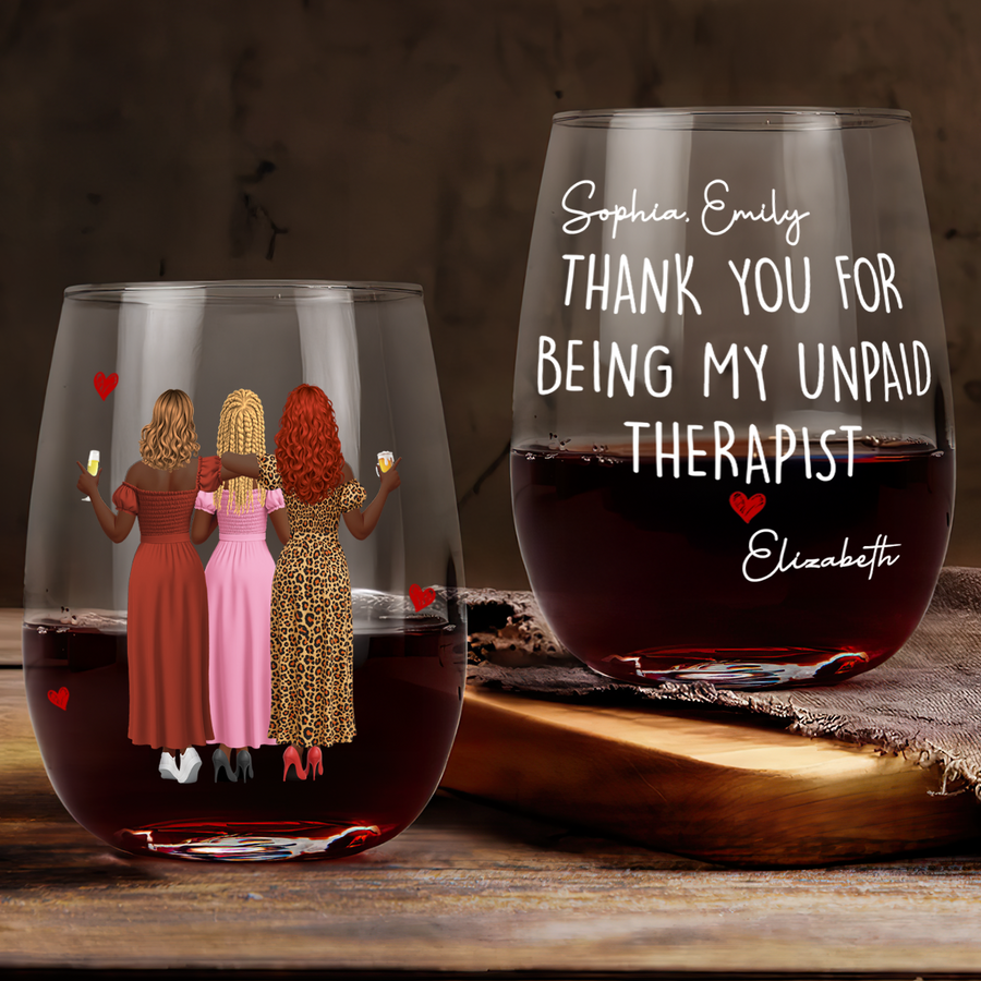 A Queen Was Born In October personalized stemless wine glass