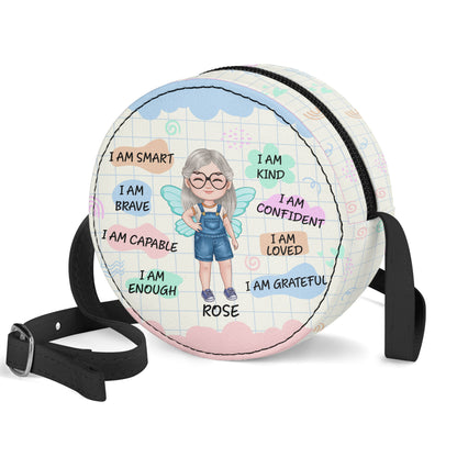 I Am Kind - Personalized Kid Round Purse SBCRBLN1175L