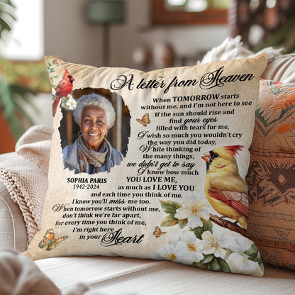 A Letter From Heaven - Personalized Pillow