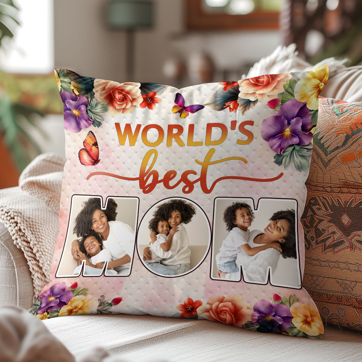 World's Best Mom - Personalized Pillow