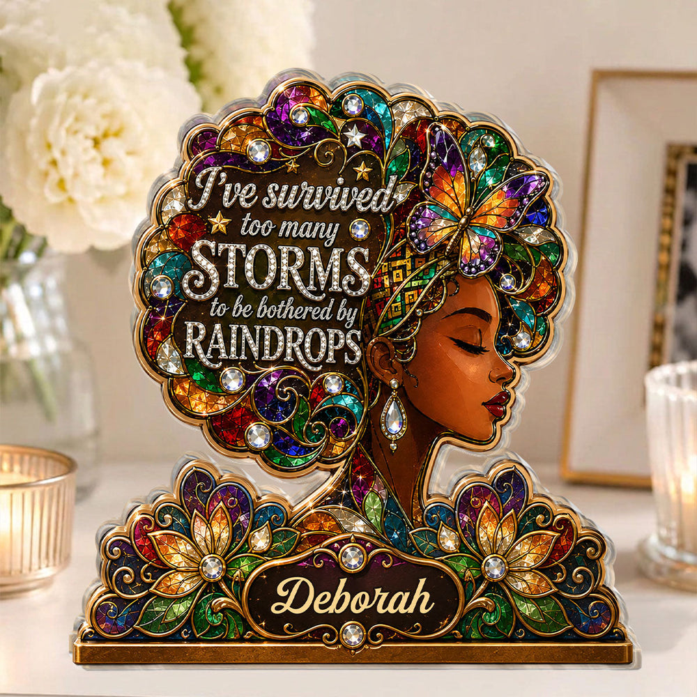 She Is Confident personalized acrylic plaque with the name Amari