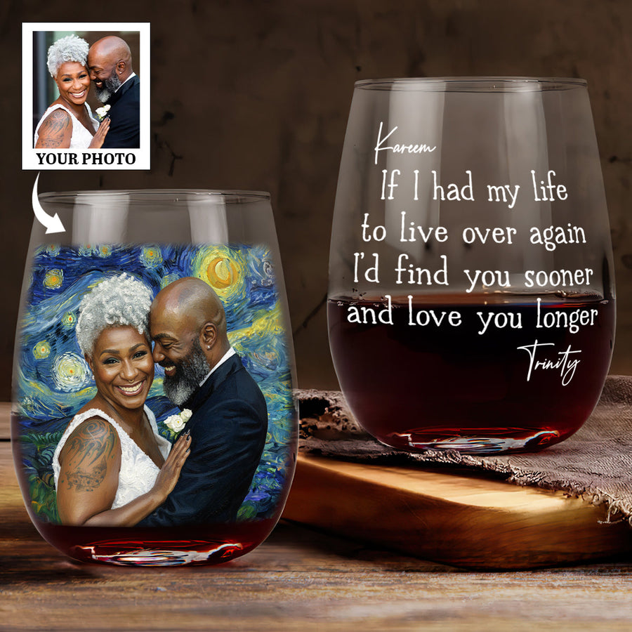 A Queen Was Born In October personalized stemless wine glass