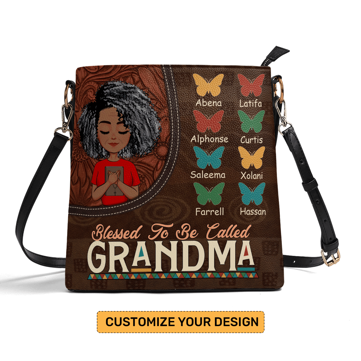 Blessed To Be Called Grandma - Personalized Bucket Bag SBBD18LM1317L