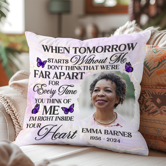 When Tomorrow Starts Without Me - Personalized Crystal Velvet Pillow