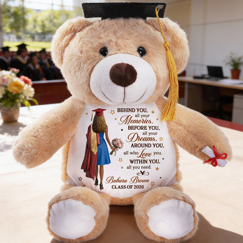 Behind You All Your Memories - Personalized Graduation Teddy Bear