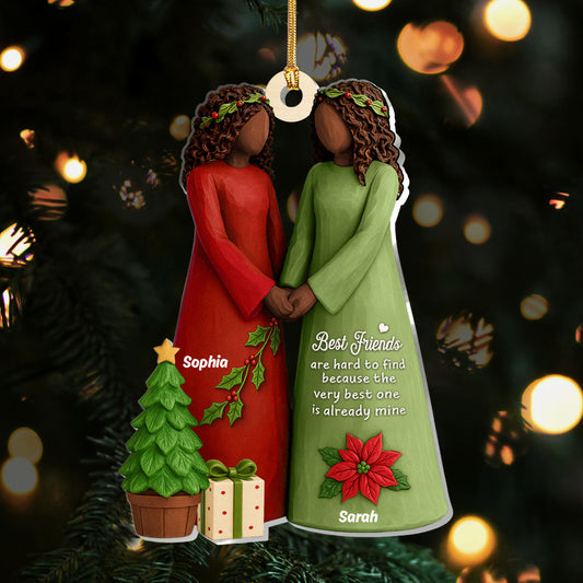 Christmas Best Friends Are Hard To Find - Personalized 1-Layer Acrylic Ornament