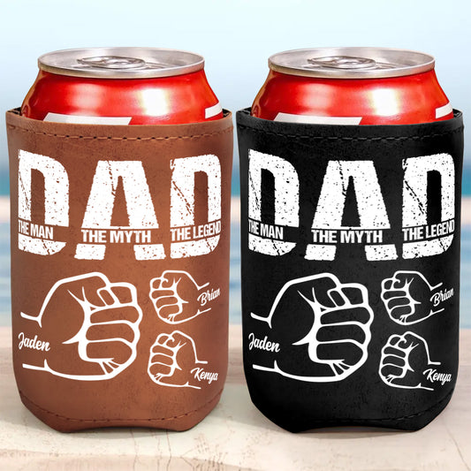 The Man The Myth The Legend - Personalized Leather Can Cooler