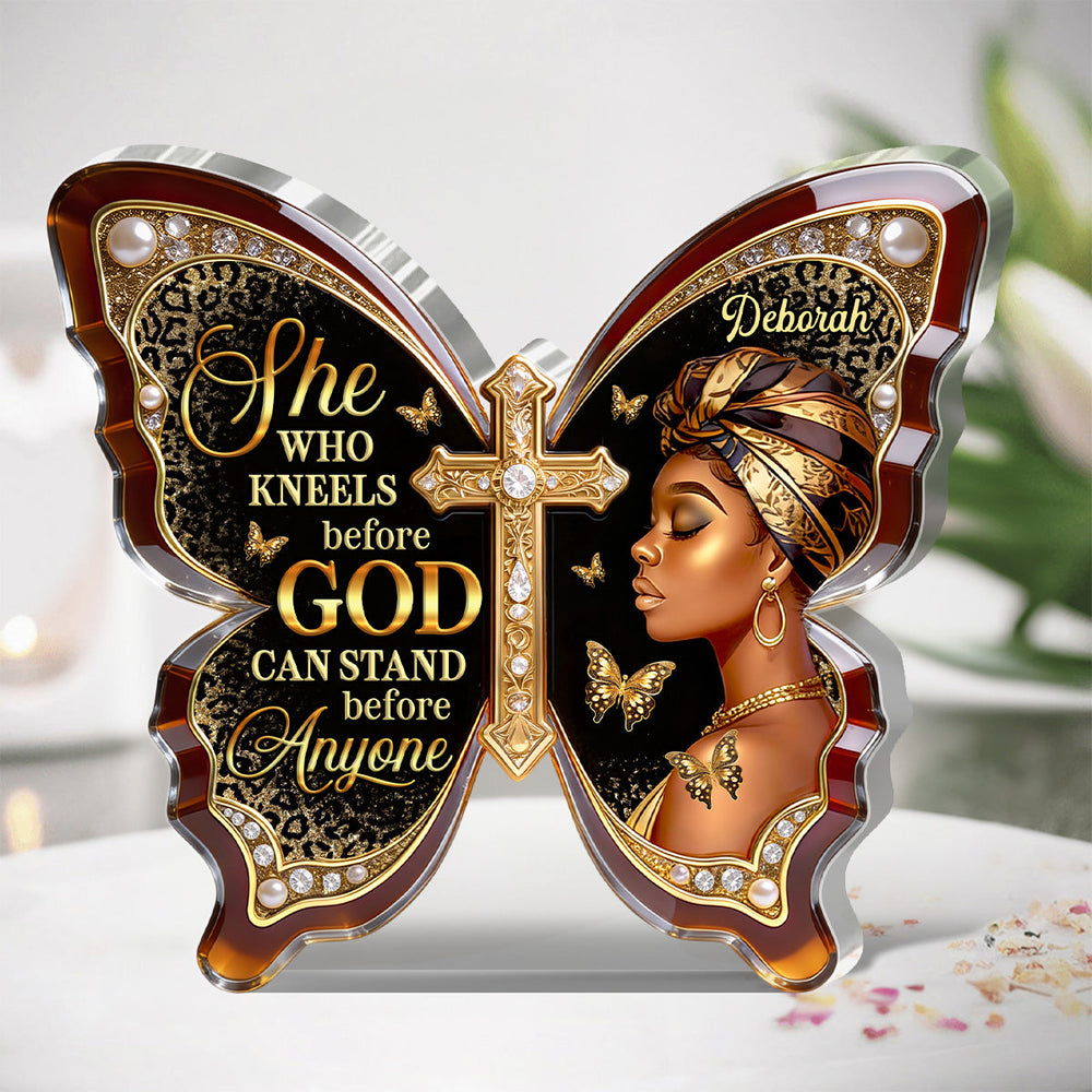 She Is Confident personalized acrylic plaque with the name Amari