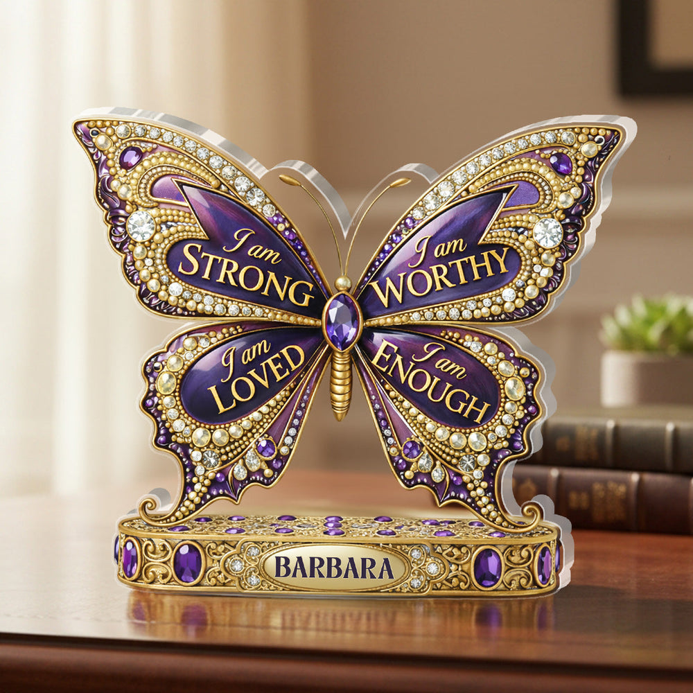 She Is Confident personalized acrylic plaque with the name Amari