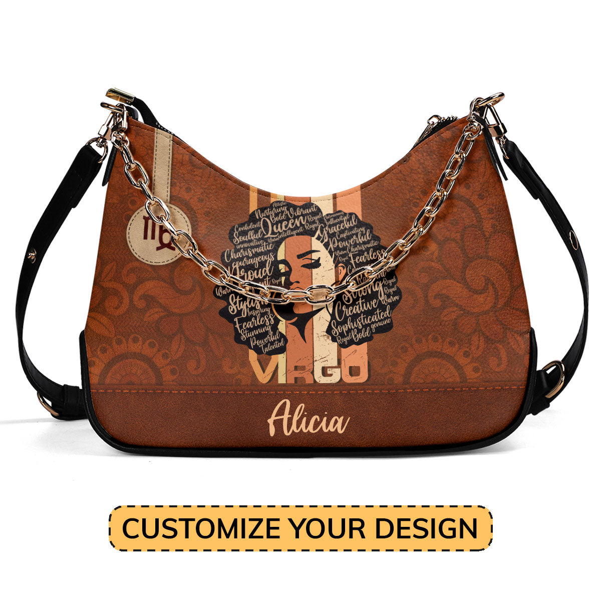 Horoscope - Personalized Chain Shoulder Bag SBCSBNUN906T