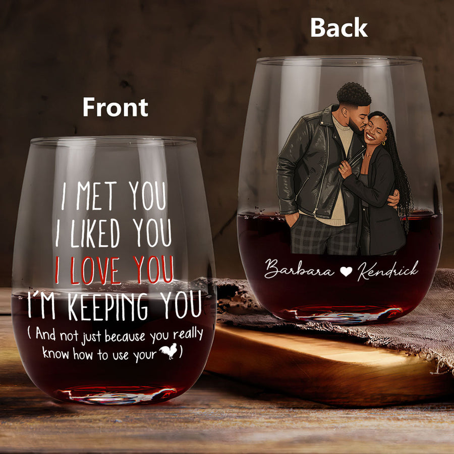 A Queen Was Born In October personalized stemless wine glass
