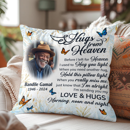 Hugs From Heaven - Personalized Pillow