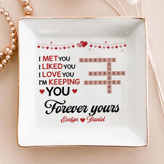 Forever Yours Mark The Dates - Personalized Jewelry Dish