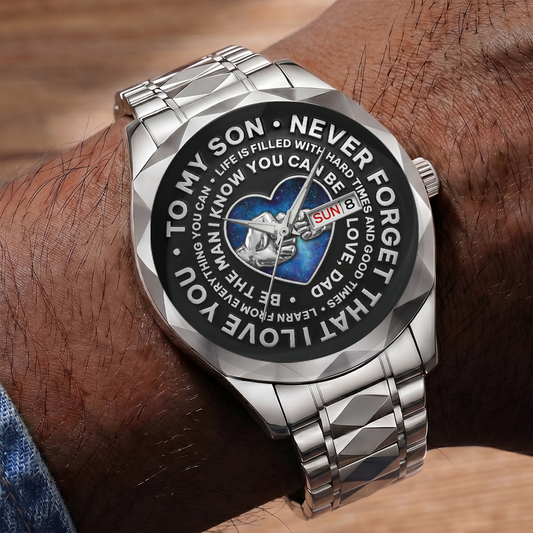 Be The Man I Know You Can Be - Personalized Men's Wrist Watch