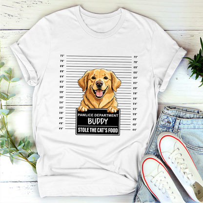 Dog Mugshot - Personalized Unisex T-shirt