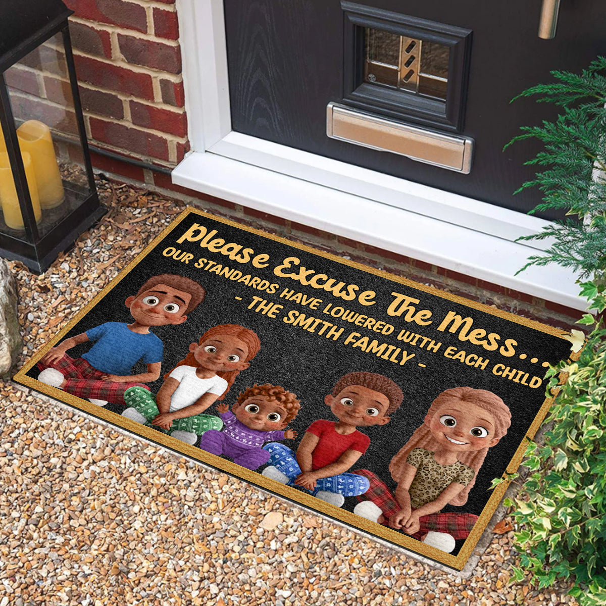 Gift For Family - Please Excuse The Mess - Personalized Doormat Custom ...