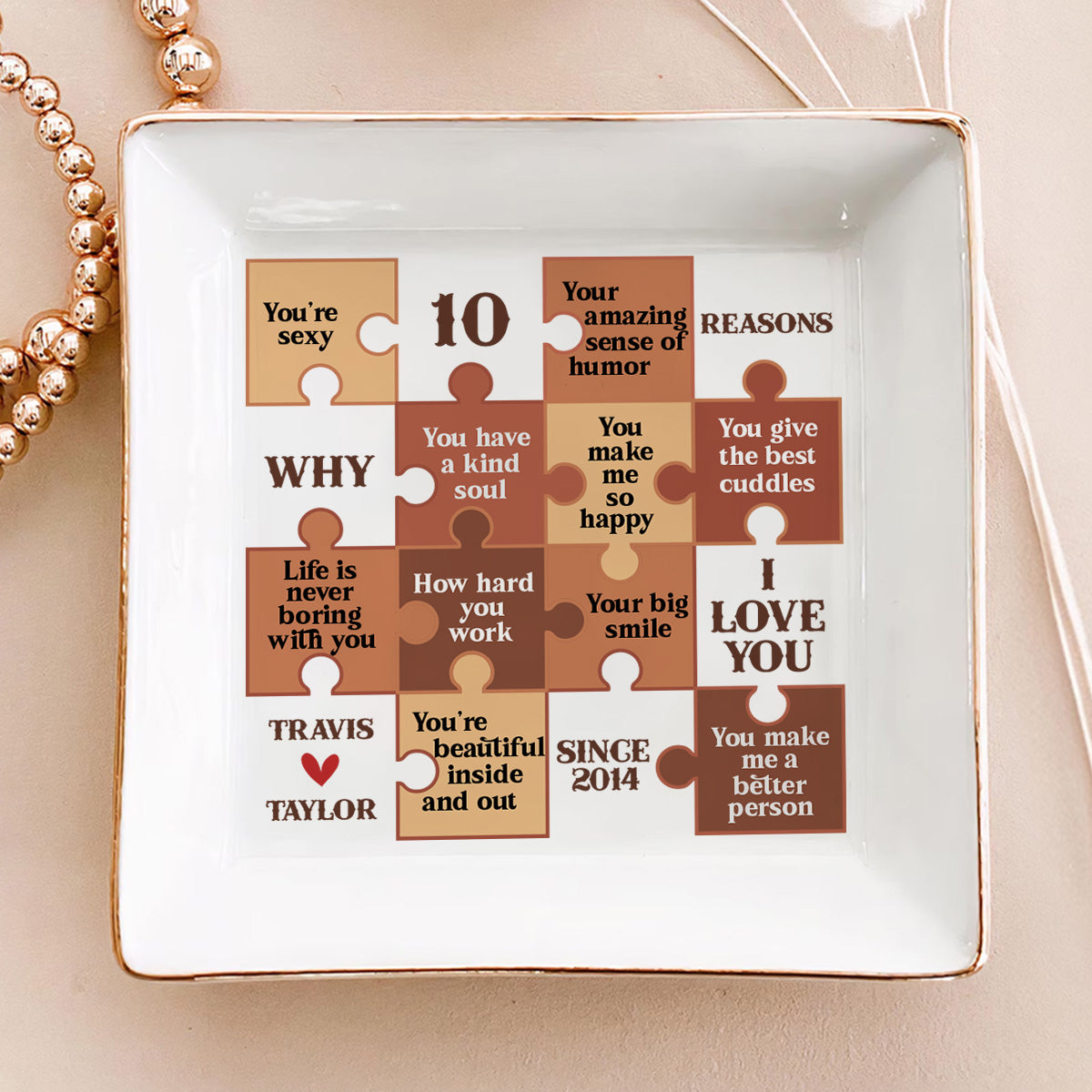 10 Reasons Why I Love You - Personalized Jewelry Dish