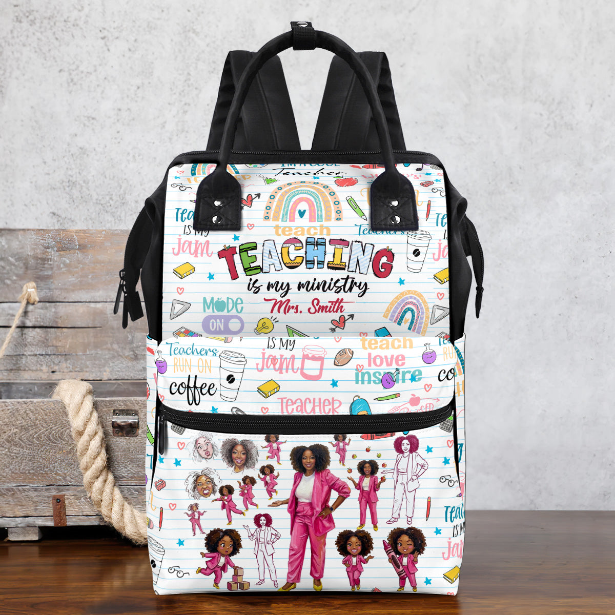 Teaching Is My Ministry - Personalized Duckbilled Backpack