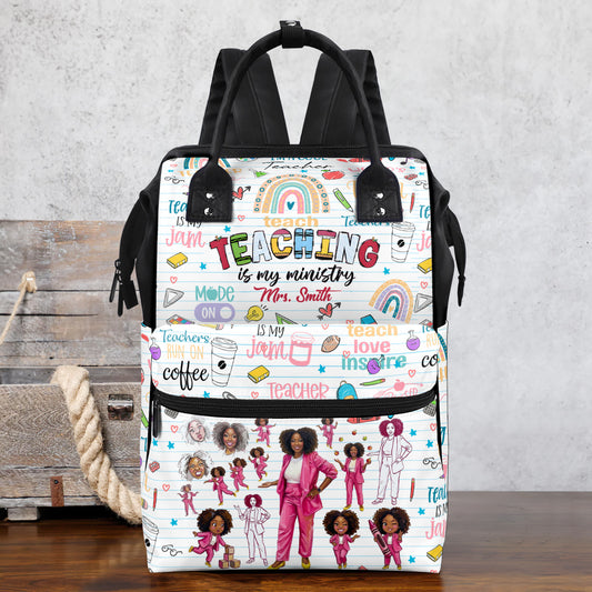 Teaching Is My Ministry - Personalized Duckbilled Backpack