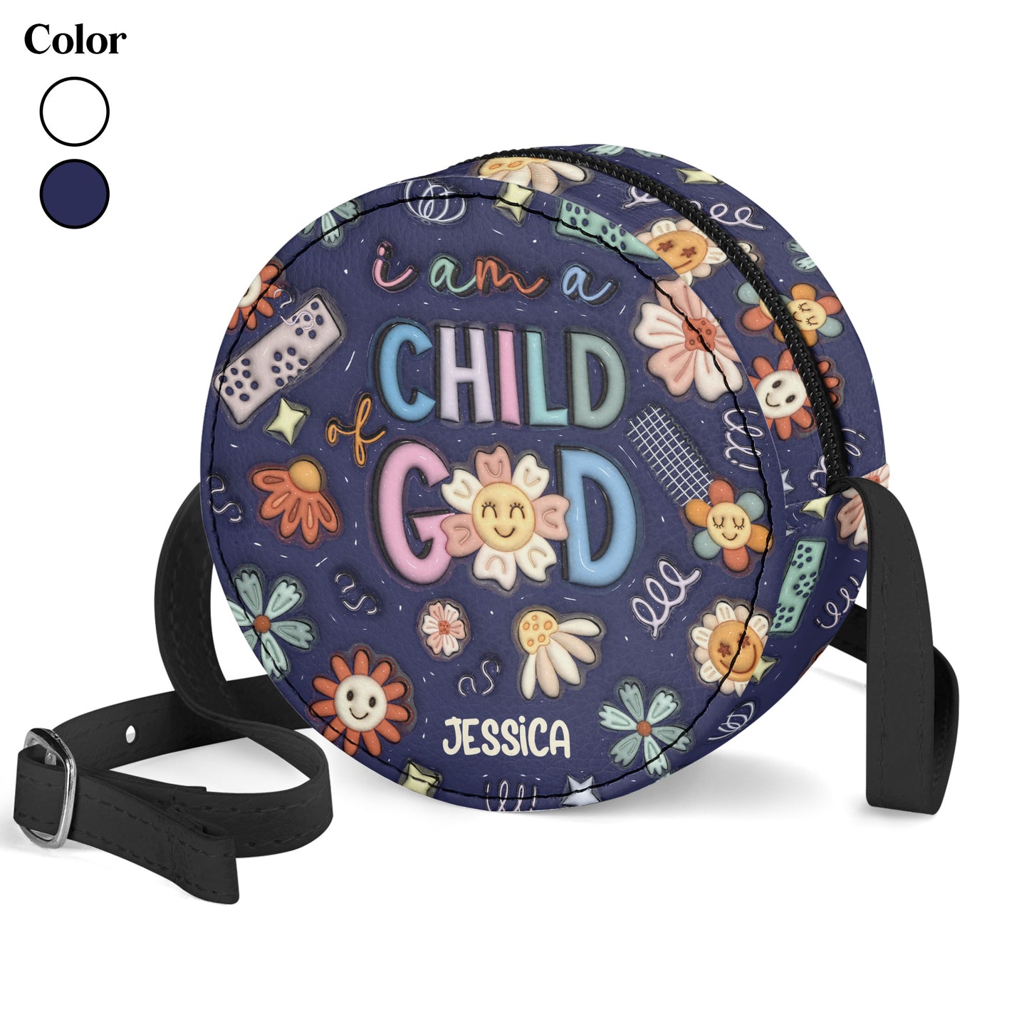 I Am A Child Of God - Personalized Kid Round Purse SBCRBLTN1236M