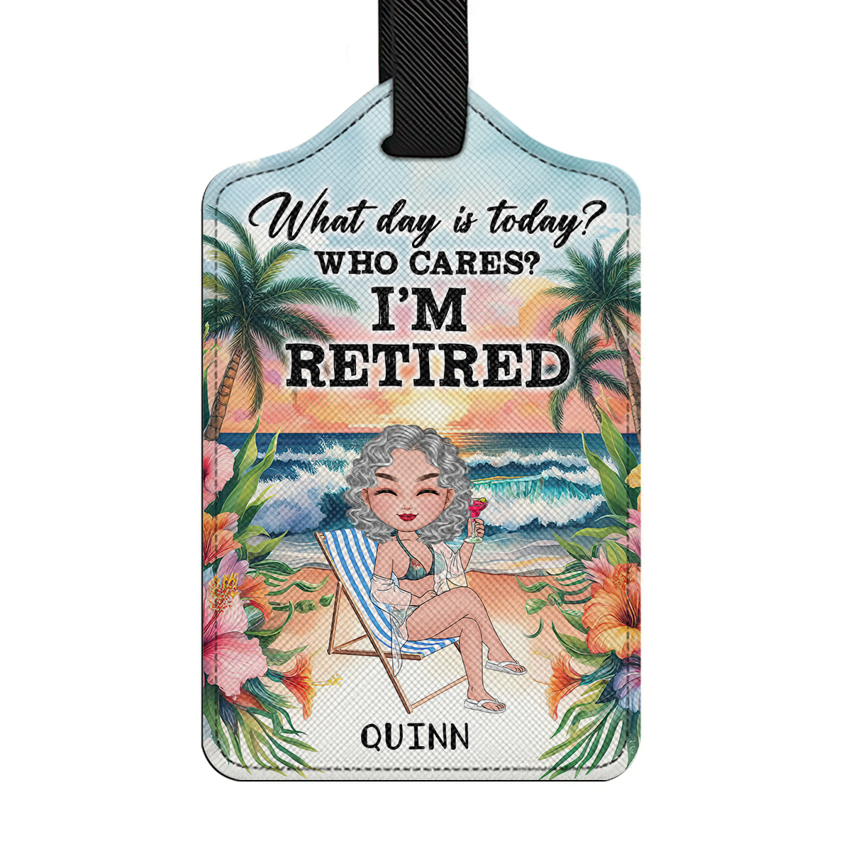 Travel Is My Therapy - Personalized Luggage Tag SBLUTLM2266L