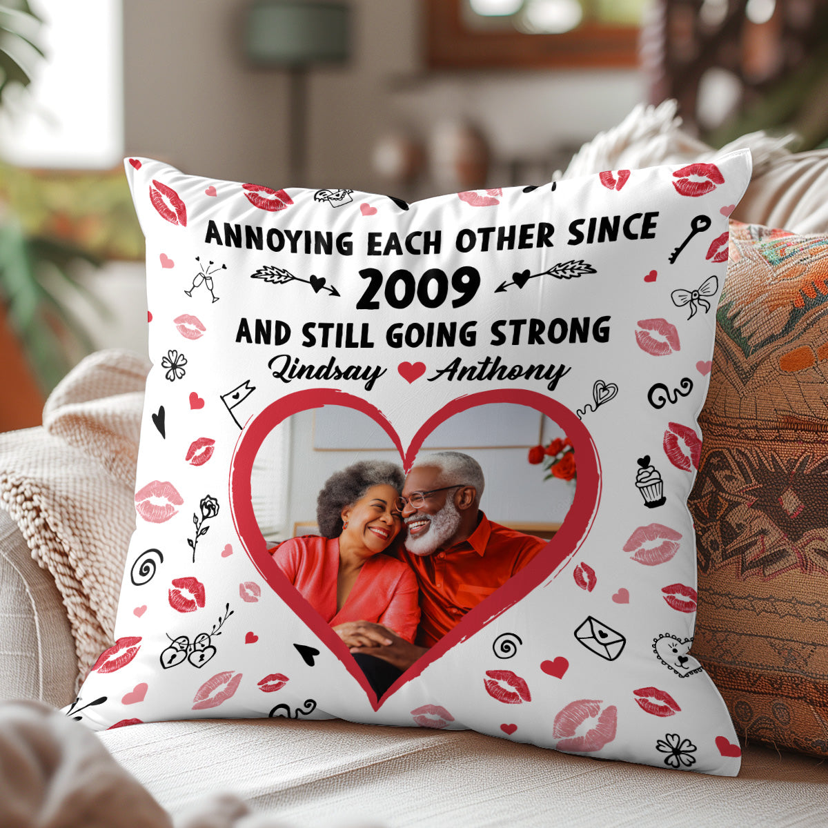 Annoying Each Other Since And Still Going Strong - Personalized Pillow