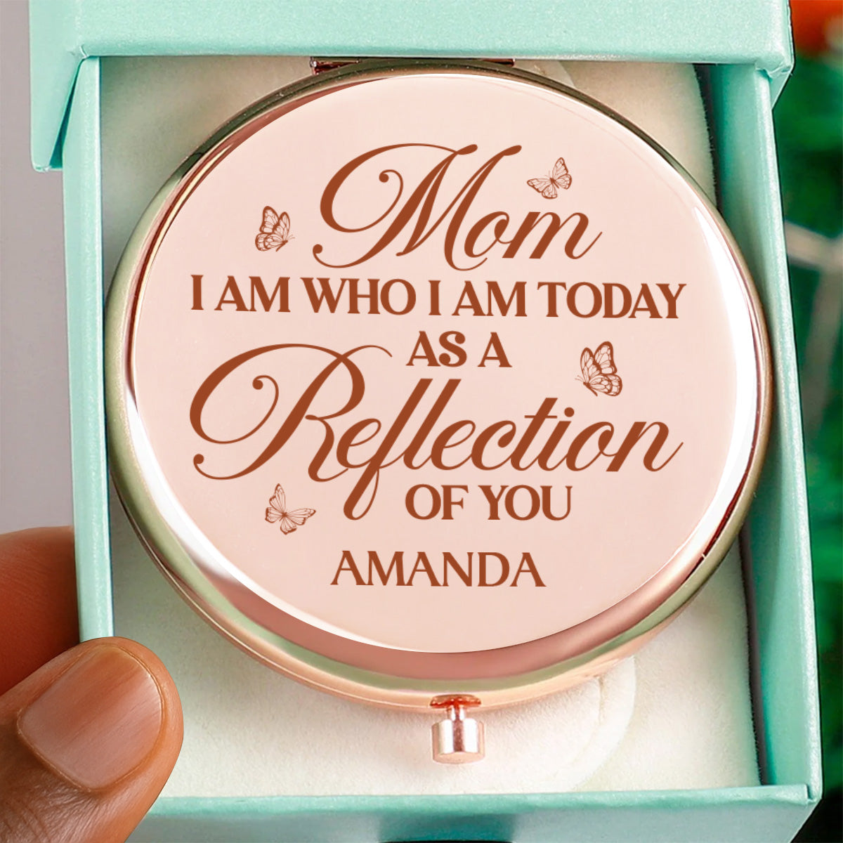 Sentimental Reflections Gift For Mom - I Am A Reflection Of You - Personalized Circle Metallic ...