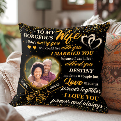 Destiny Made Us A Couple But Love Made Us Forever - Personalized Pillow