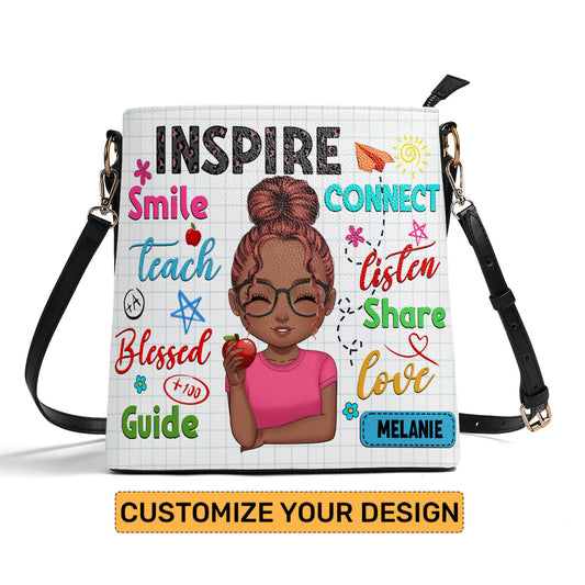 Teacher Inspire - Personalized Bucket Bag SBBD18LN1699L