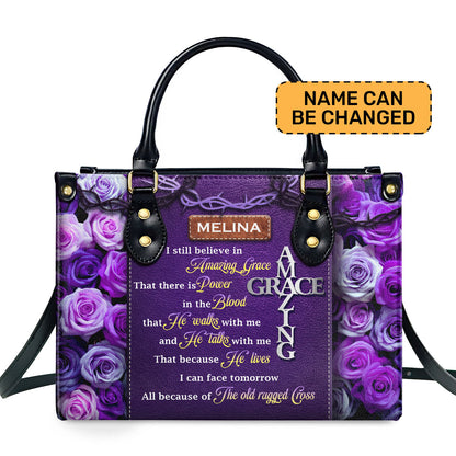 Amazing Grace - Personalized Leather Handbag SBLHBPHA769M