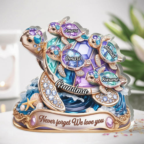 We Love You Grandma - Personalized Custom Shaped Acrylic Plaque